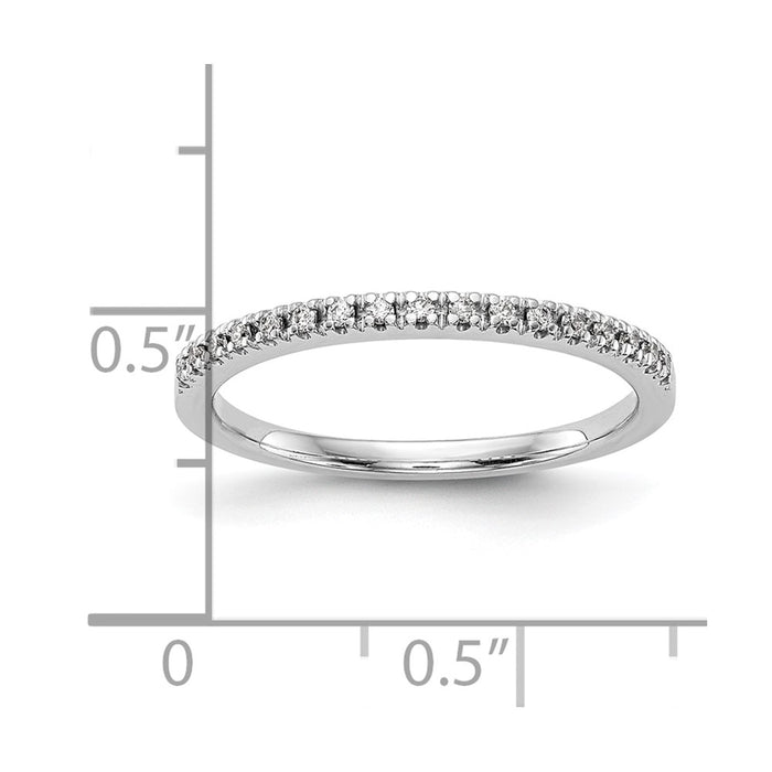 Buy Exclusive 10K White Gold Diamond Wedding Band, 1/10 Carat - Stylish Value!-7
