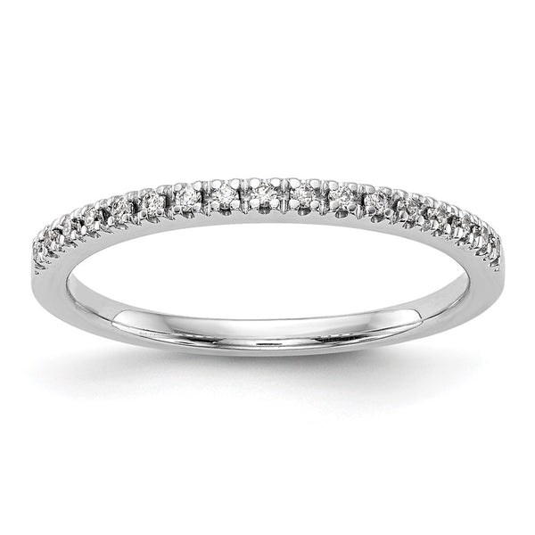 14K White Gold Wedding Band Set with 1/10 Carat Diamonds - Style GR1-1035129