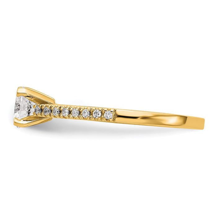 Buy Stylish 10K Diamond Semi-Mount Engagement Ring - Affordable Luxury Design-3