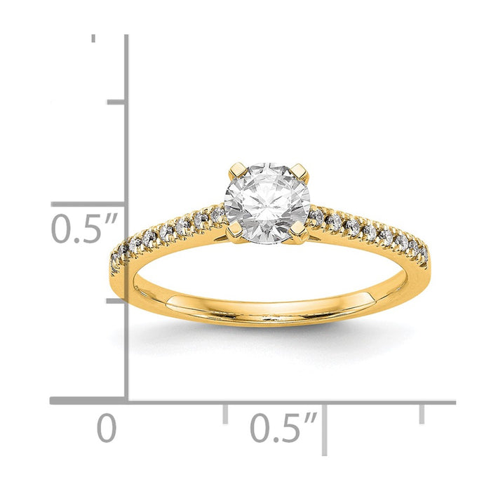 Buy Stylish 10K Diamond Semi-Mount Engagement Ring - Affordable Luxury Design-8