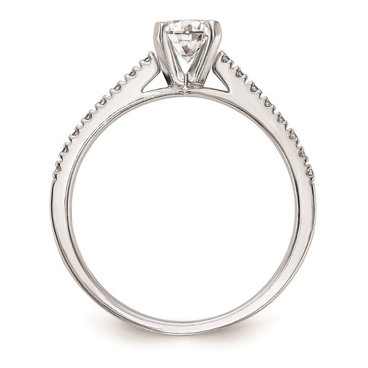 High-Quality 10K White Gold Semi-Mount Engagement Ring, 1/10 Carat Diamond - Stylish Value!