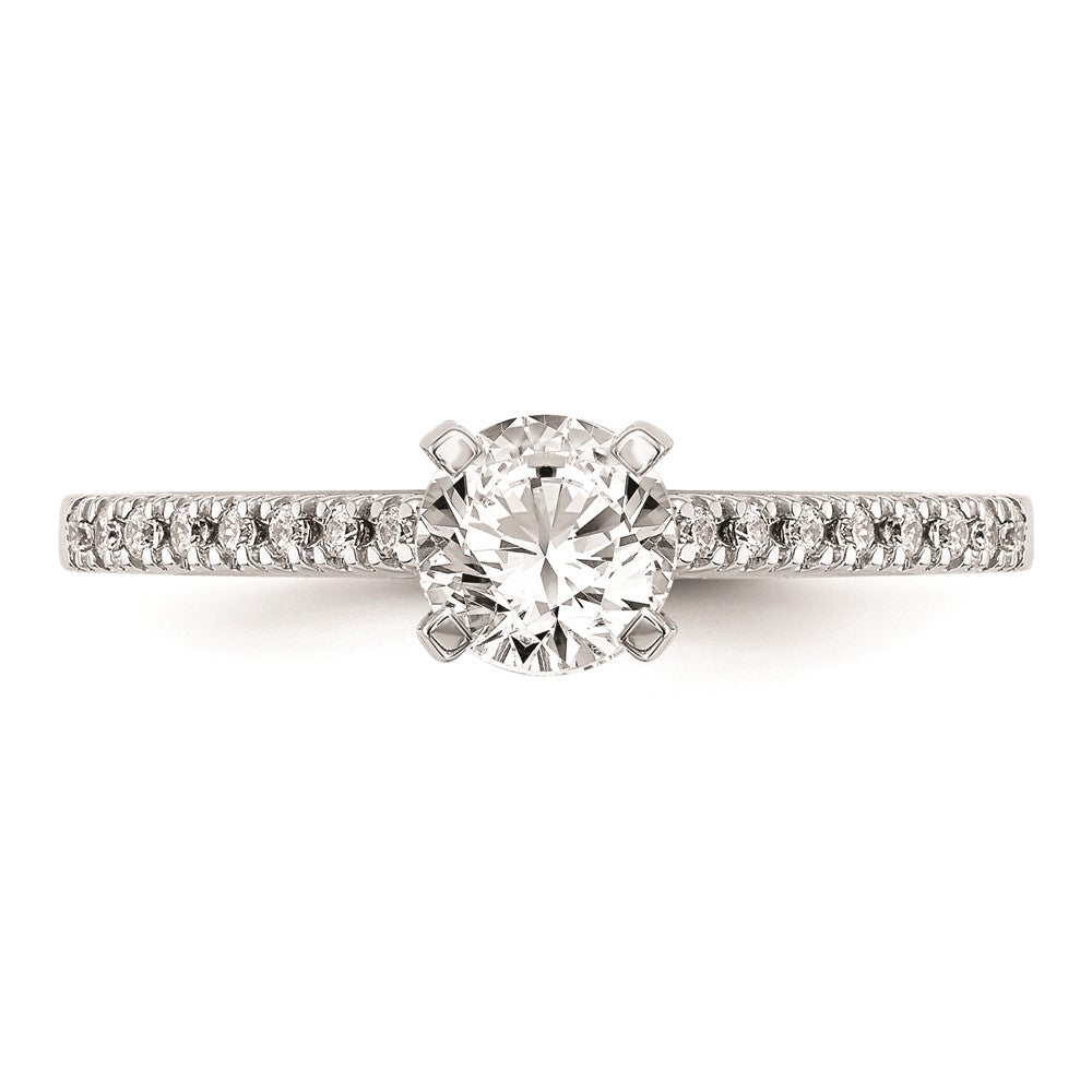 High-Quality 10K White Gold Semi-Mount Engagement Ring, 1/10 Carat Diamond - Stylish Value!