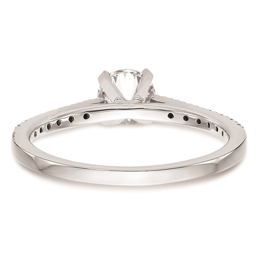 High-Quality 10K White Gold Semi-Mount Engagement Ring, 1/10 Carat Diamond - Stylish Value!