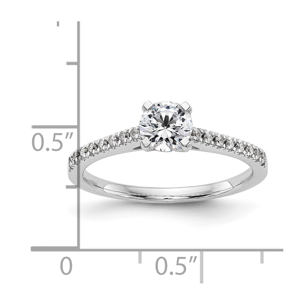 High-Quality 10K White Gold Semi-Mount Engagement Ring, 1/10 Carat Diamond - Stylish Value!