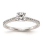 High-Quality 10K White Gold Semi-Mount Engagement Ring, 1/10 Carat Diamond - Stylish Value!-1