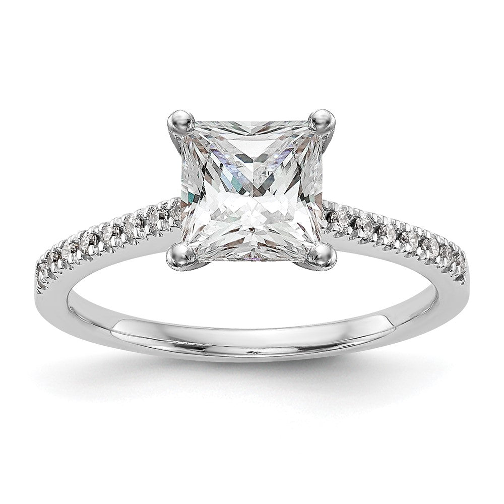 High-Quality 10K White Gold Semi-Mount Engagement Ring, 1/10 Carat Diamond - Stylish Value!