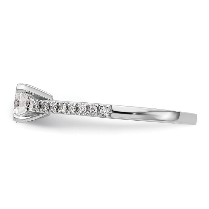 Buy 14K White Gold Semi-Mount Engagement Ring, 1/10 Carat Diamond, Stylish Design-3