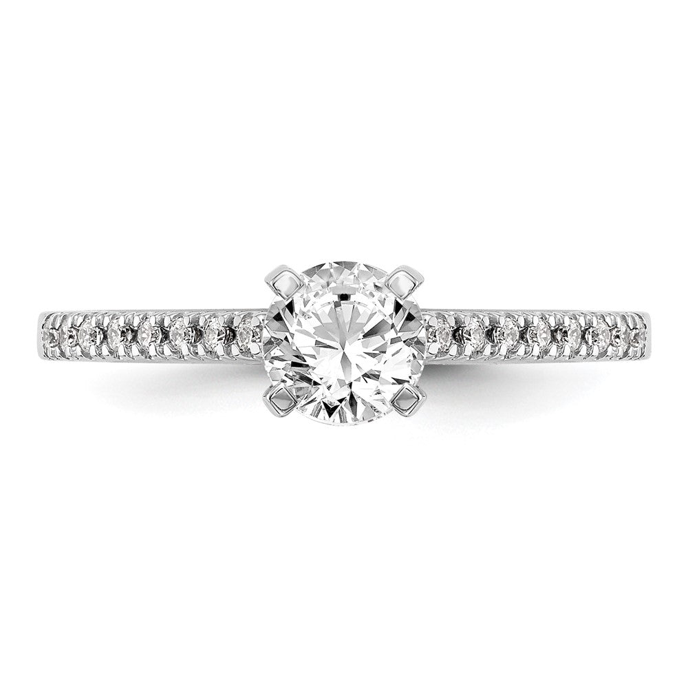 Buy 14K White Gold Semi-Mount Engagement Ring, 1/10 Carat Diamond, Stylish Design