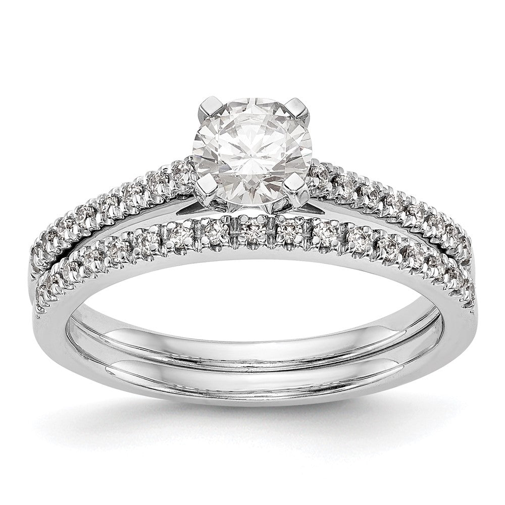 Buy 14K White Gold Semi-Mount Engagement Ring, 1/10 Carat Diamond, Stylish Design