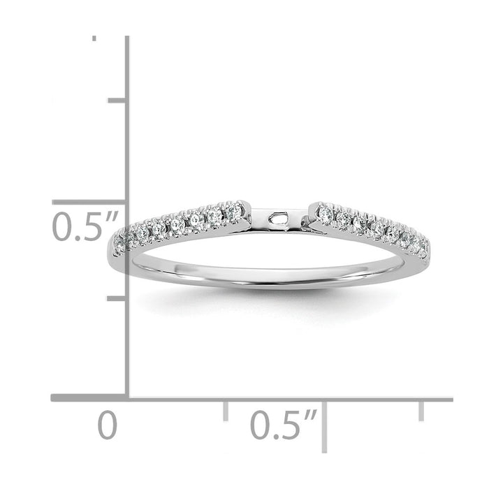 Buy 14K White Gold Semi-Mount Engagement Ring, 1/10 Carat Diamond, Stylish Design-8