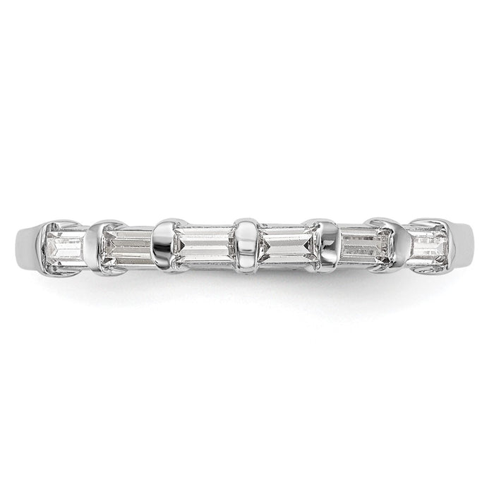 Buy Exclusive 14K White Gold 1/4 Carat Baguette Diamond Wedding Band - Luxury Value-4