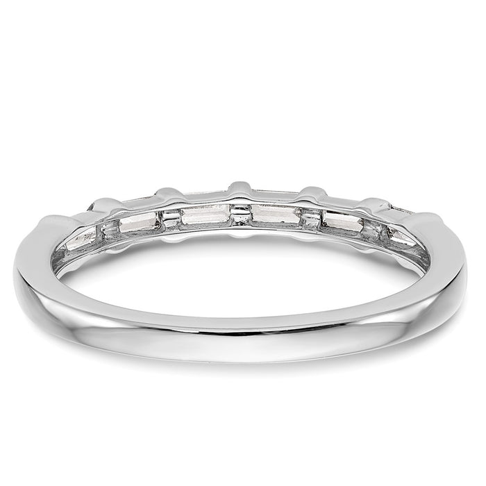 Buy Exclusive 14K White Gold 1/4 Carat Baguette Diamond Wedding Band - Luxury Value-5