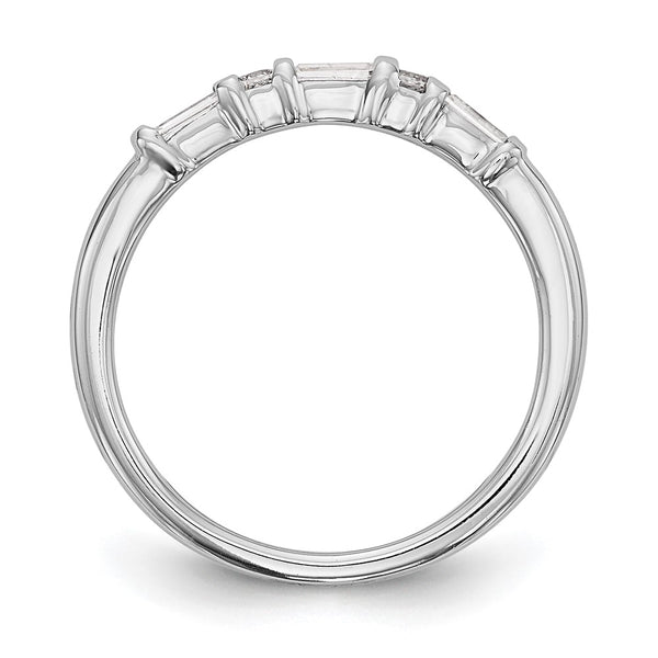 14K White Gold Wedding Band with 1/4 Carat Diamonds - Style GR1-1022721