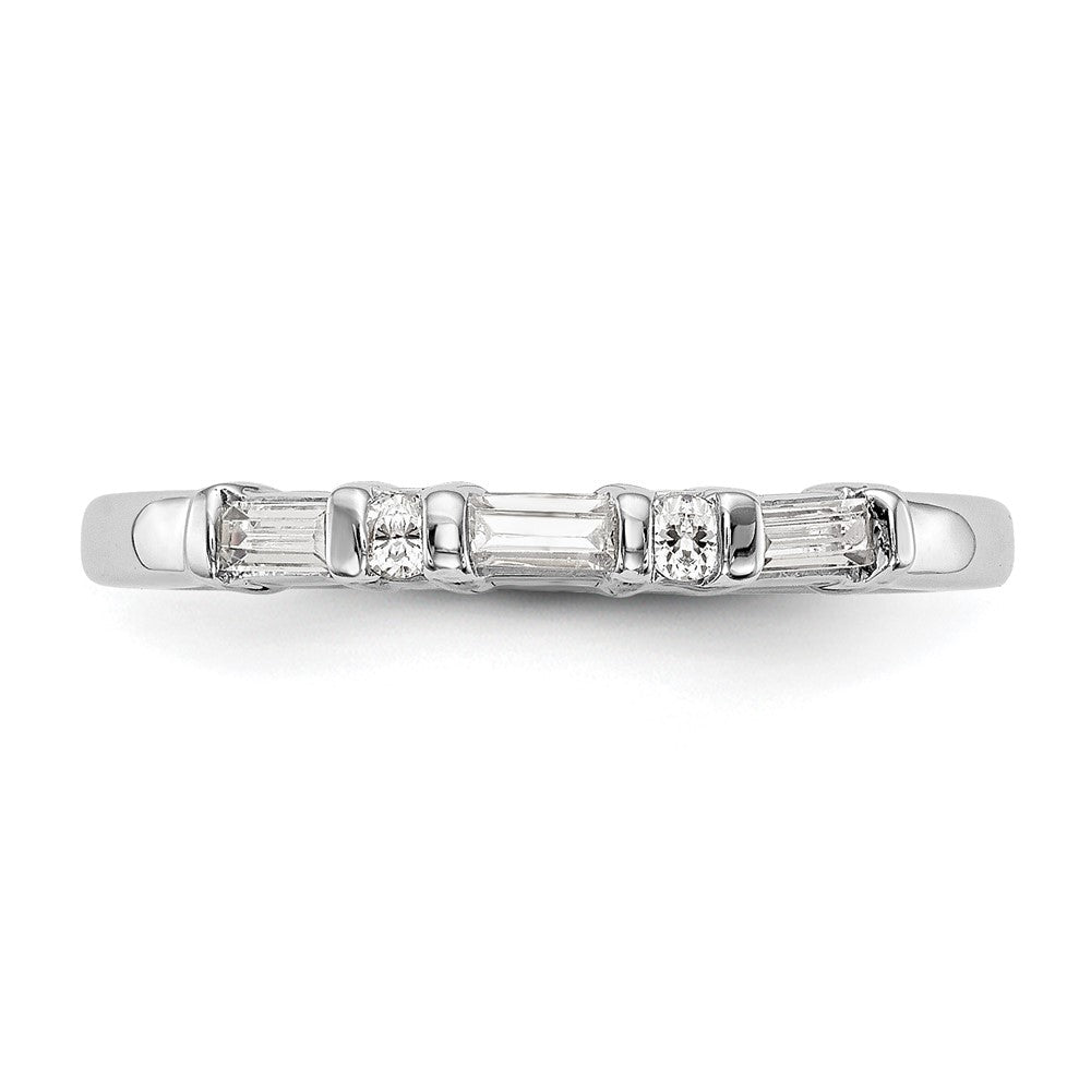 Buy Affordable 14K White Gold Wedding Band with 1/4 Carat Diamonds