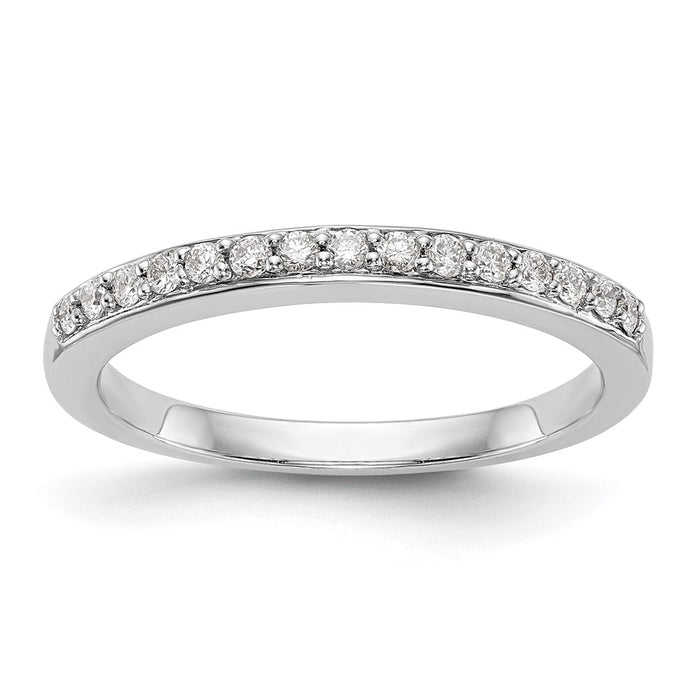 Exclusive 14K White Gold 1/5 Carat Diamond Wedding Band Set - Stylish Value-1