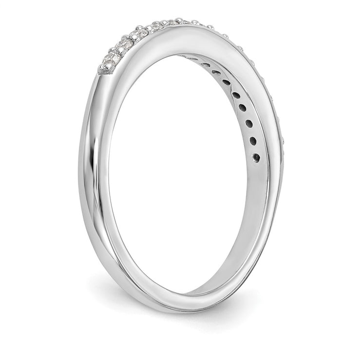 High-Quality 14K White Gold 1/4 Carat Diamond Eternity Wedding Band - Stylish Value-6