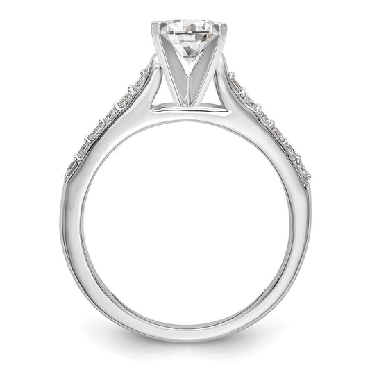 Buy Stylish 14K White Gold Semi-Mount Engagement Ring with 1/4 Carat Diamond