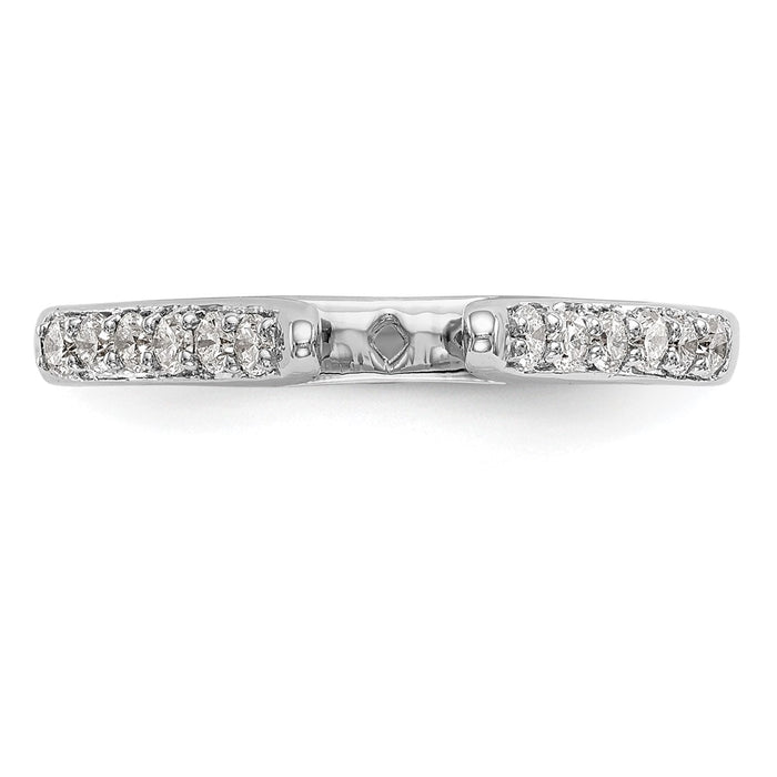 Buy Stylish 14K White Gold Semi-Mount Engagement Ring with 1/4 Carat Diamond-4
