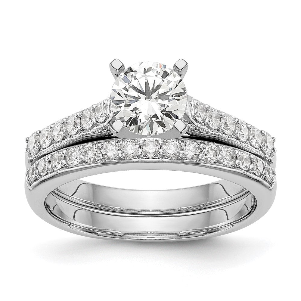 Buy Stylish 14K White Gold Semi-Mount Engagement Ring with 1/4 Carat Diamond