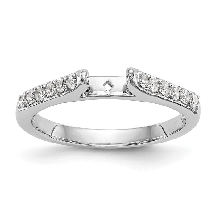 Buy Stylish 14K White Gold Semi-Mount Engagement Ring with 1/4 Carat Diamond-8