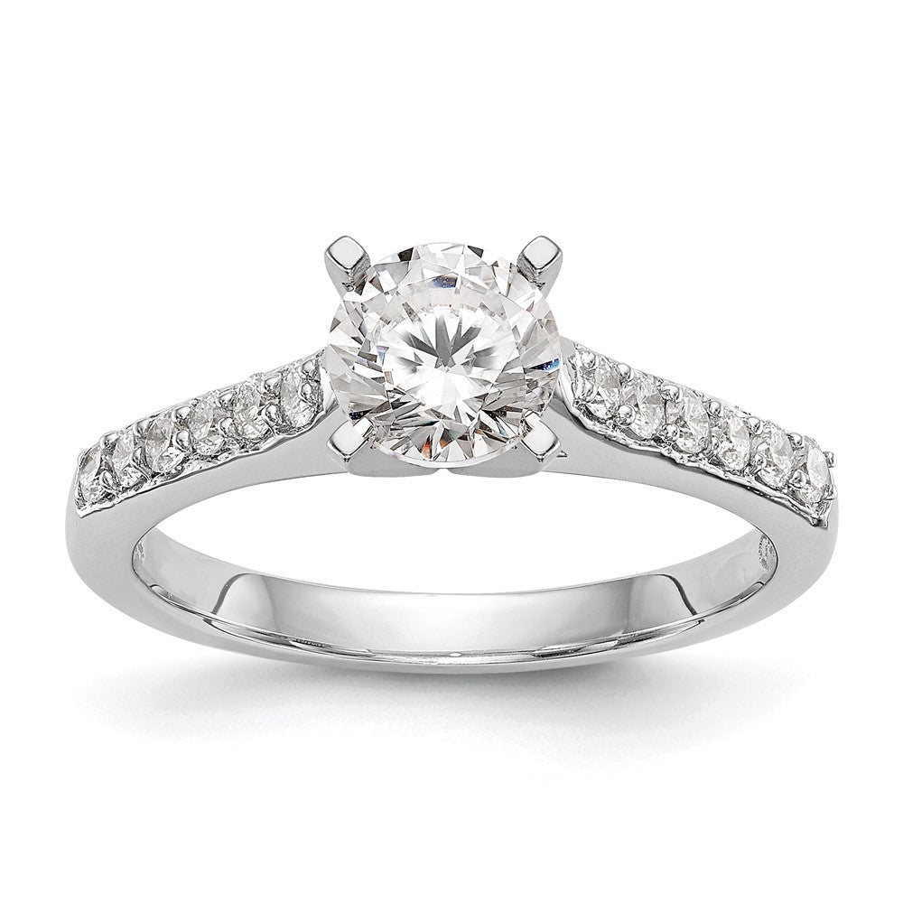 Buy Stylish 14K White Gold Semi-Mount Engagement Ring with 1/4 Carat Diamond