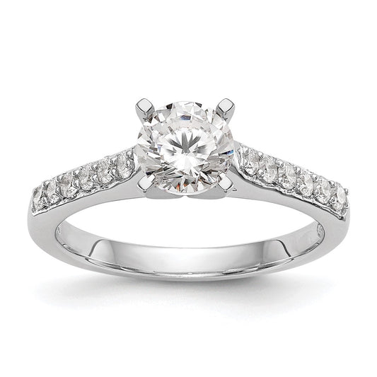 Buy Stylish 14K White Gold Semi-Mount Engagement Ring with 1/4 Carat Diamond