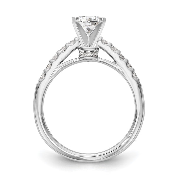 14K White Gold Semi-Mount Engagement Ring, 1/3 Carat Diamond
