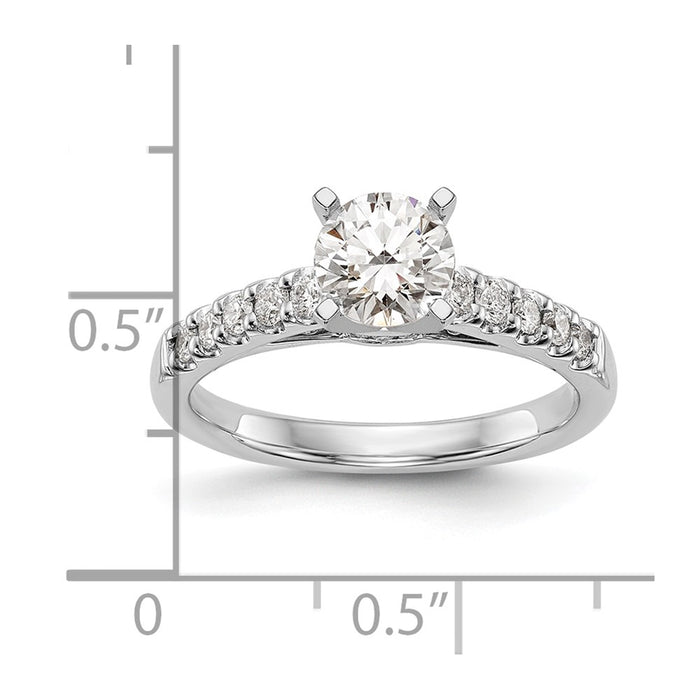 Buy 14K White Gold Semi-Mount Engagement Ring, 1/3 Carat Diamond, Stylish Value-8
