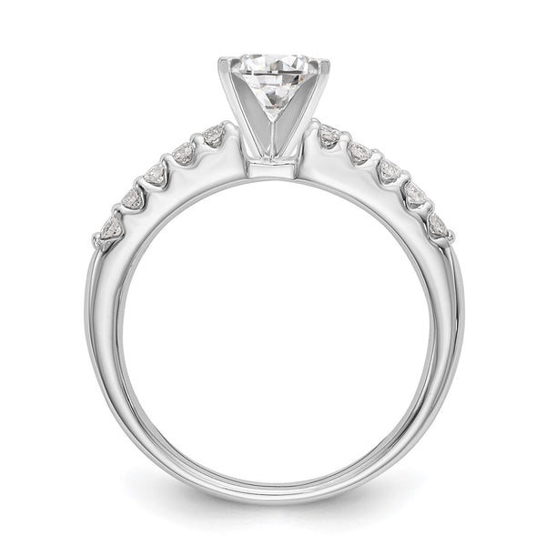Designer 14K White Gold 1/4 Carat Diamond Semi-Mount Engagement Ring