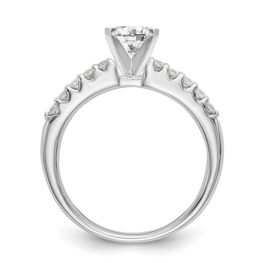 Designer 14K White Gold 1/4 Carat Diamond Semi-Mount Engagement Ring