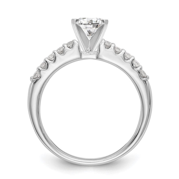 Designer 14K White Gold 1/4 Carat Diamond Semi-Mount Engagement Ring-2