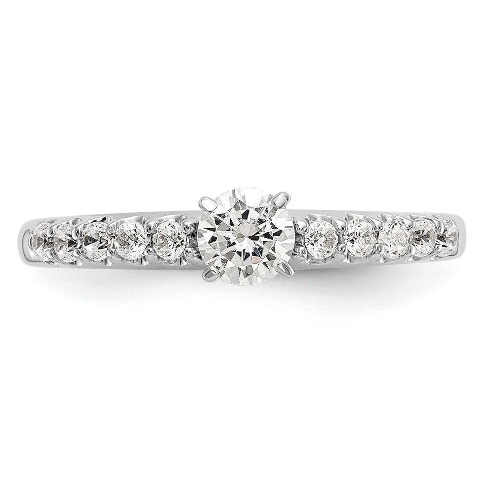 Designer 14K White Gold 1/4 Carat Diamond Semi-Mount Engagement Ring