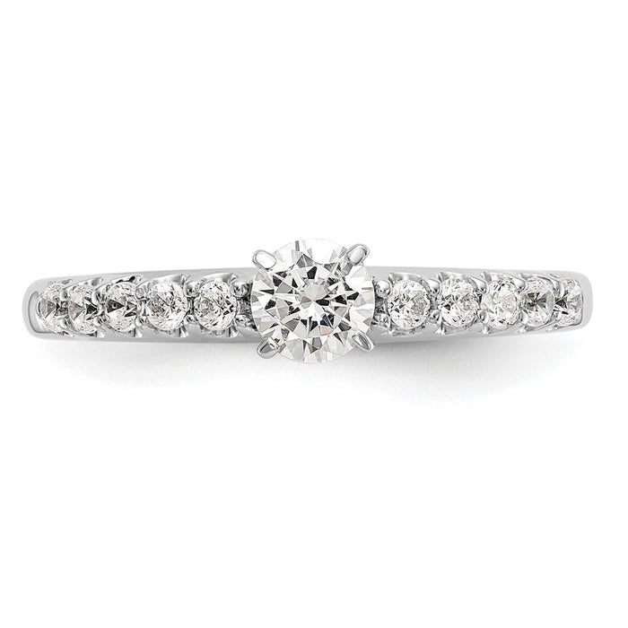 Designer 14K White Gold 1/4 Carat Diamond Semi-Mount Engagement Ring-4