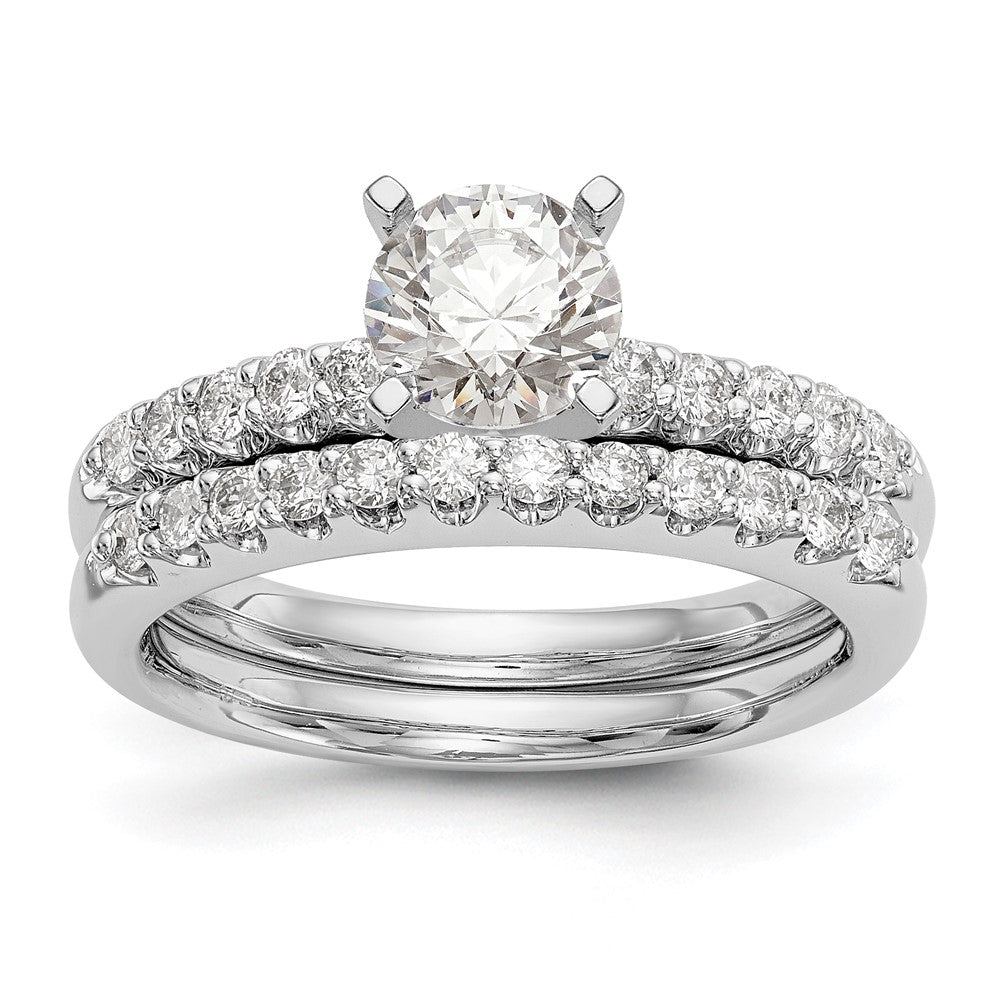 Designer 14K White Gold 1/4 Carat Diamond Semi-Mount Engagement Ring