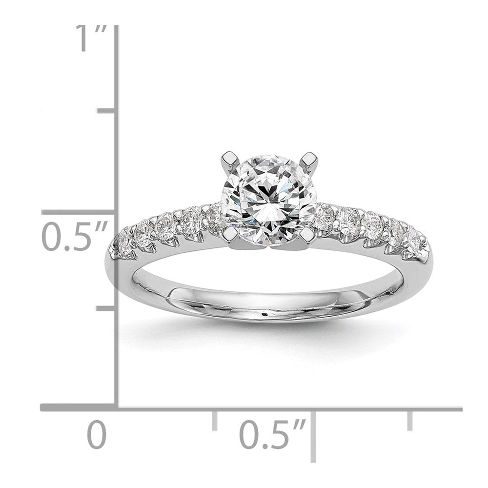 Designer 14K White Gold 1/4 Carat Diamond Semi-Mount Engagement Ring