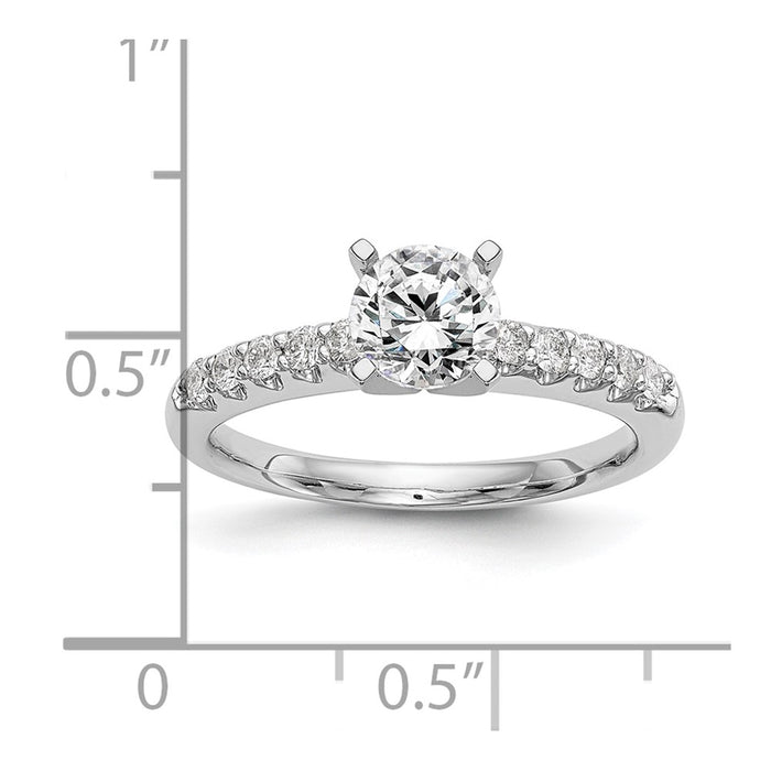 Designer 14K White Gold 1/4 Carat Diamond Semi-Mount Engagement Ring-8