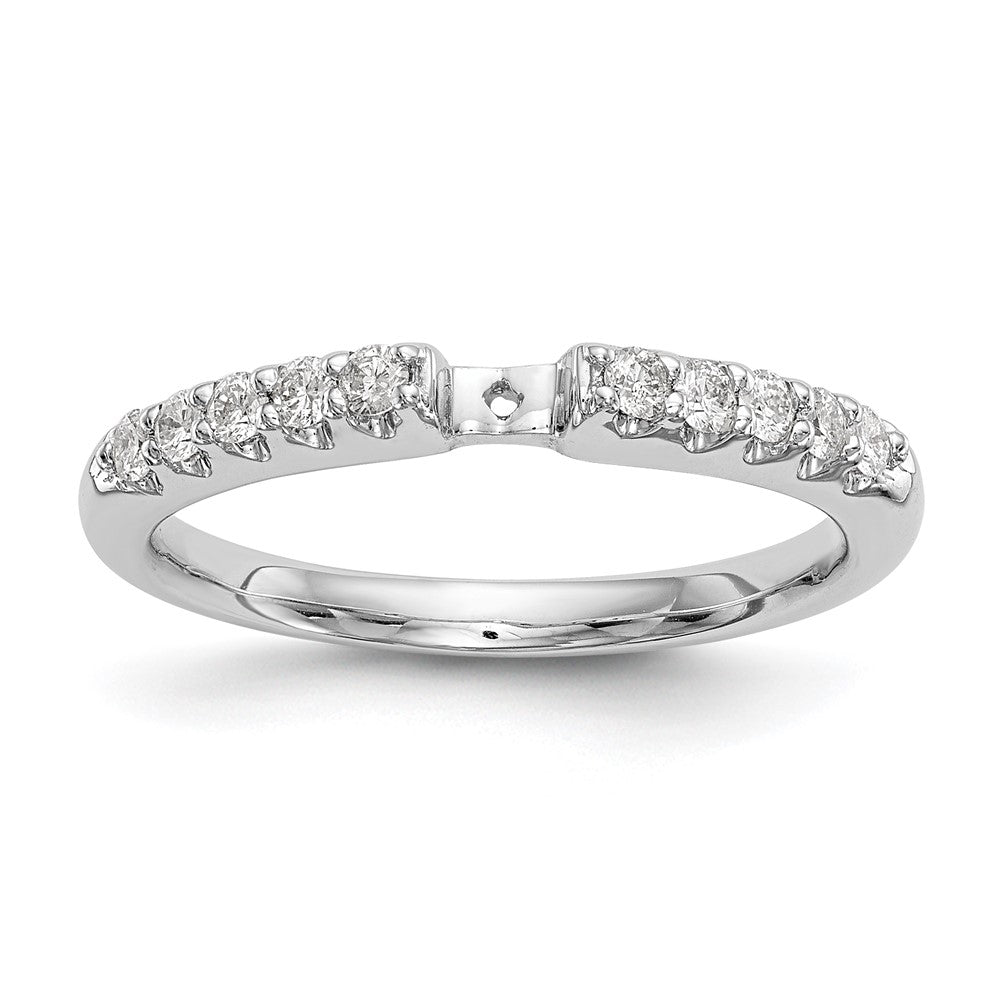 Designer 14K White Gold 1/4 Carat Diamond Semi-Mount Engagement Ring