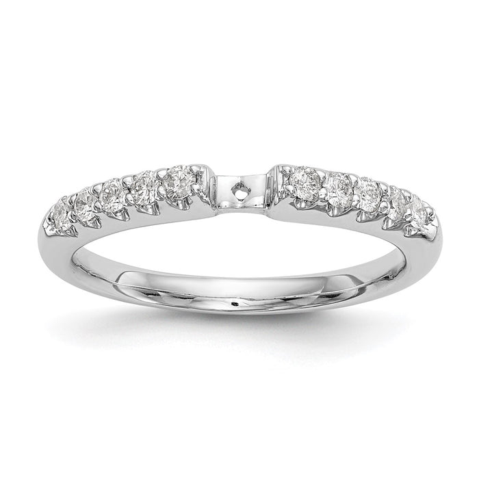 Designer 14K White Gold 1/4 Carat Diamond Semi-Mount Engagement Ring-9