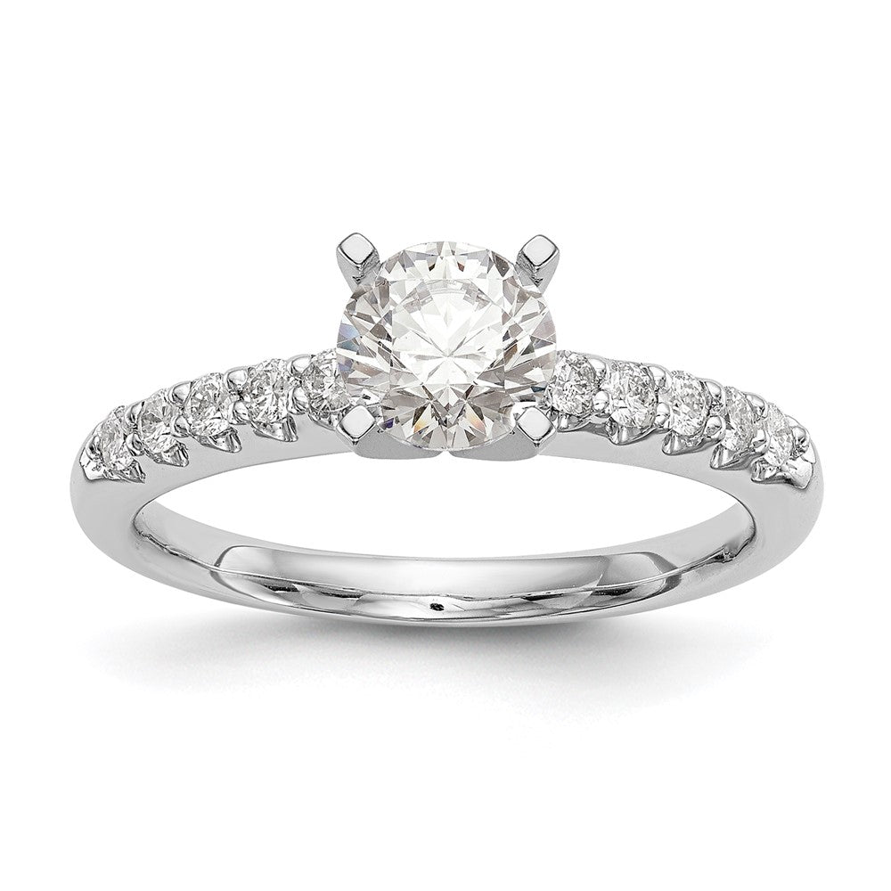 Designer 14K White Gold 1/4 Carat Diamond Semi-Mount Engagement Ring