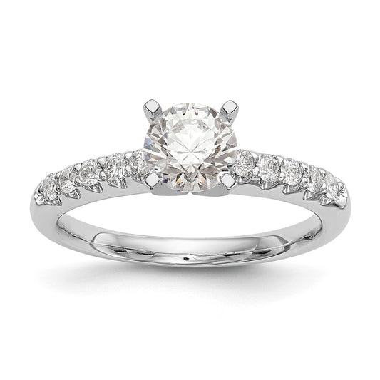 Designer 14K White Gold 1/4 Carat Diamond Semi-Mount Engagement Ring