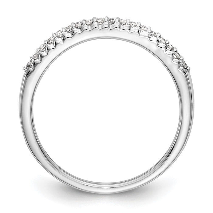 Buy Stylish 14K White Gold Wedding Band Set with 1/10 Carat Diamonds-2