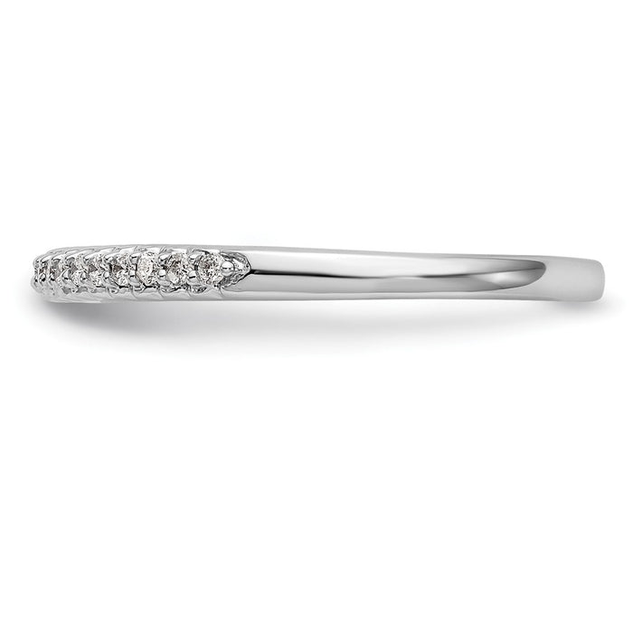 Buy Stylish 14K White Gold Wedding Band Set with 1/10 Carat Diamonds-3