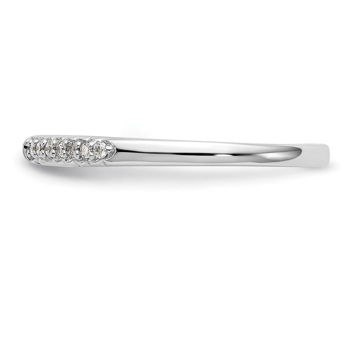 Buy Stylish 14K White Gold Semi-Mount Engagement Ring, 1/10 Carat Diamond-3