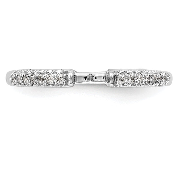 Buy Stylish 14K White Gold Semi-Mount Engagement Ring, 1/10 Carat Diamond-4