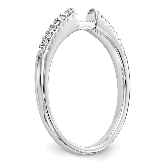 Buy Stylish 14K White Gold Semi-Mount Engagement Ring, 1/10 Carat Diamond-6