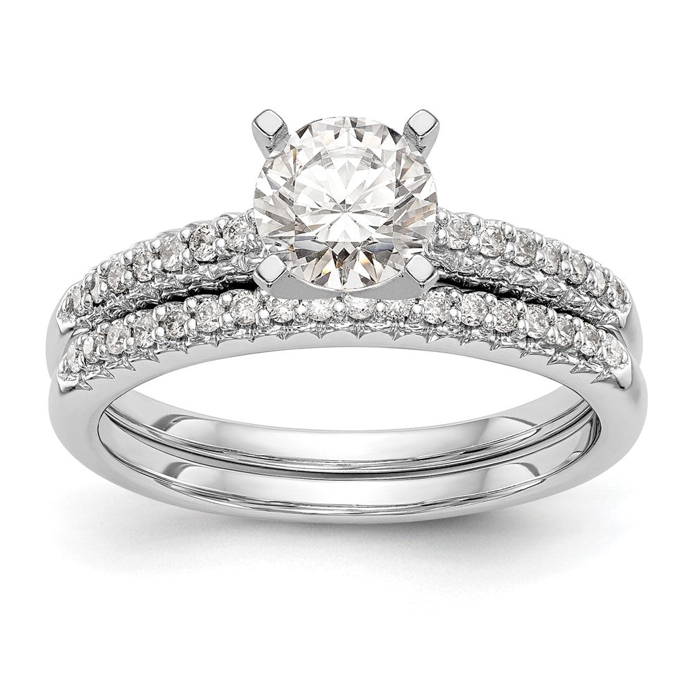 Buy Stylish 14K White Gold Semi-Mount Engagement Ring, 1/10 Carat Diamond