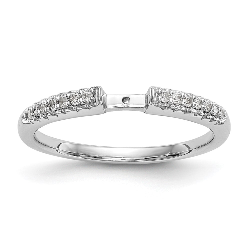 Buy Stylish 14K White Gold Semi-Mount Engagement Ring, 1/10 Carat Diamond