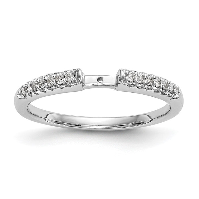 Buy Stylish 14K White Gold Semi-Mount Engagement Ring, 1/10 Carat Diamond-8