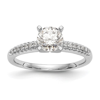 Buy Stylish 14K White Gold Semi-Mount Engagement Ring, 1/10 Carat Diamond