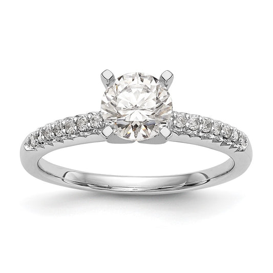 Buy Stylish 14K White Gold Semi-Mount Engagement Ring, 1/10 Carat Diamond